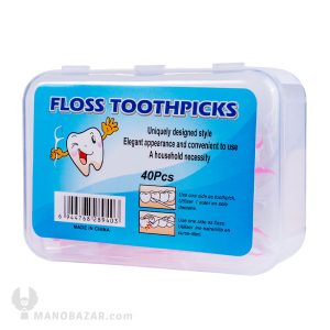 نخ دندان دو منظوره کمانی Floss Toothpicks - من و بازار