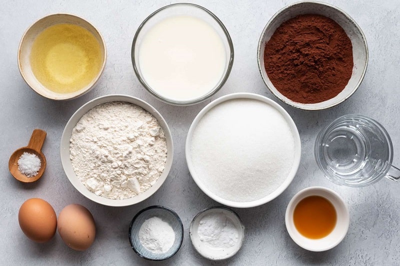 مواد اولیه کیک خیس ساده خانگی - من و بازار